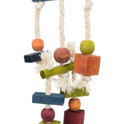 Jouet sur corde, en bois, multicolore, 24 cm, multicolore