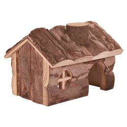 Maison Hendrik, hamster, en bois d'écorce, 14 × 11 × 11 cm