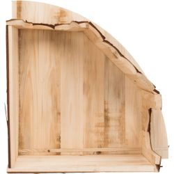 Maison d'angle Jesper, lapins nains, en bois, 42 × 15 × 30/30 cm