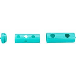 Snack Roll avec base, en plastique, 19 × 12 × 11 cm, gris/turquoise