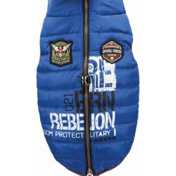 Manteau Saint-Malo avec harnais, S: 36 cm, bleu