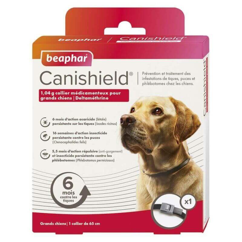 CANISHIELD® 1,04 g collier médicamenteux pour grands chiens à la deltaméthrine - x 1 collier 65 cm