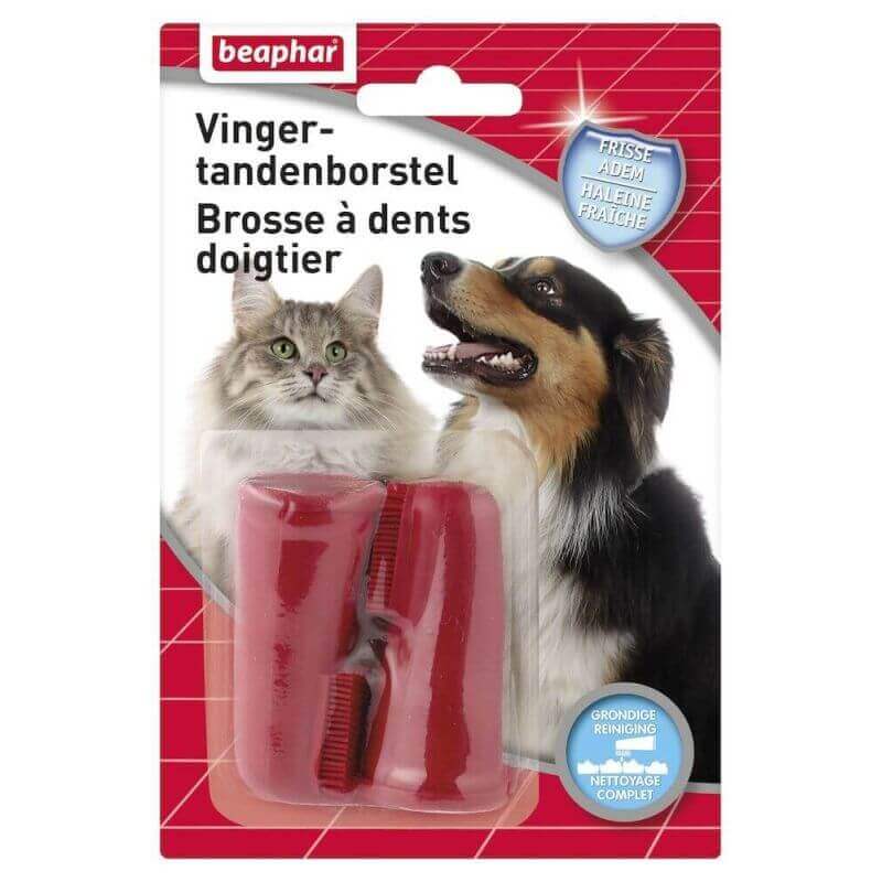 Brosse à dents doigtier pour chien et chat – 2 unités