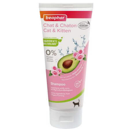 Shampooing ECOCERT Chat et Chaton à l'Aloe Vera Bio, huile d’Avocat Bio et Rose Bio - 200 ml