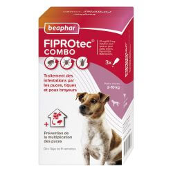 FIPROtec® COMBO 67 mg/60,3 mg Solution pour spot-on pour petits chiens (2-10 kg). Fipronil/(S)-Méthoprène