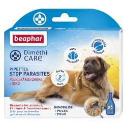 DIMETHICARE, pipettes stop parasites pour grands chiens (sup. 30 kg) - 6 x 4,5 ml