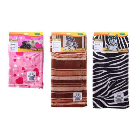 COUVERTURE POLAIRE ZEBRE 100X70CM COUVERTURE POLAIRE ZEBRE 100X70CM
