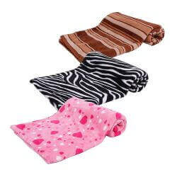 COUVERTURE POLAIRE COEURS 100X70CM