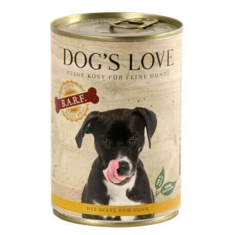 BOITE DOG'S LOVE BARF POULET 91% EN