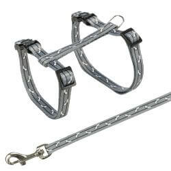 Harnais chat avec laisse, motif chat, 27–45 cm/10 mm, 1,20 m