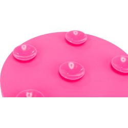 Table de Lick'n'Snack avec ventouse, en silicone, ø 18 cm, rose