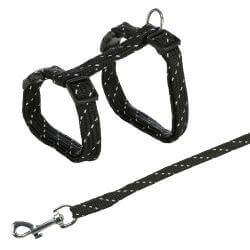 Harnais avec laisse, réfléchissant, 27–45 cm/10 mm, 1,30 m