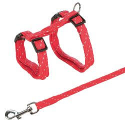 Harnais avec laisse, réfléchissant, 27–45 cm/10 mm, 1,30 m