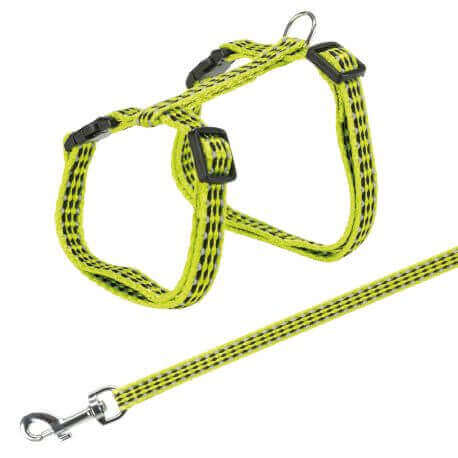 Harnais chat avec laisse, réfléch., 22–42 cm/10 mm, 1,20 m
