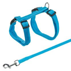 Harnais chat avec laisse, 22–42 cm/10 mm, 1,25 m