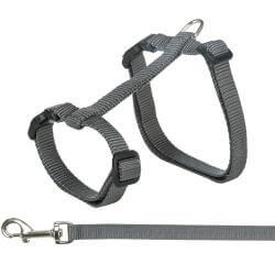Harnais chat avec laisse XXL, 34–57 cm/13 mm, 1,20 m
