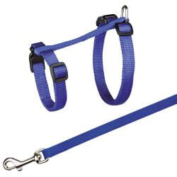 Harnais chat avec laisse XXL, 34–57 cm/13 mm, 1,20 m