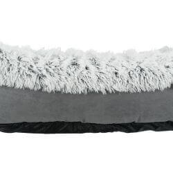 Lit Harvey, angulaire, 100 × 75 cm, gris/blanc-noir