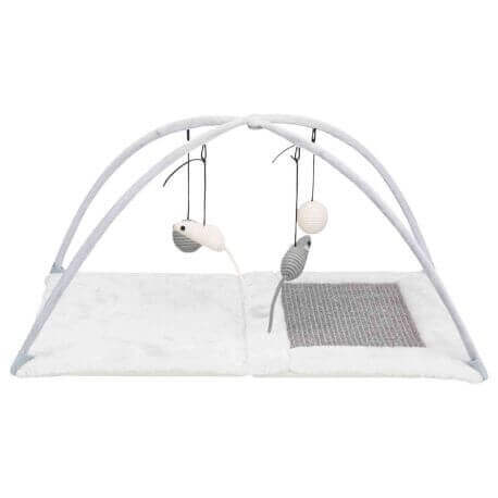 Junior tapis griffoir + arc de jeu, en sisal/pel., 60 × 33 × 42 cm, gris/gris cl Junior tapis griffoir + arc de jeu, en sisal/pel., 60 × 33 × 42 cm, gris/gris cl