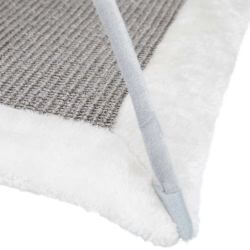 Junior tapis griffoir + arc de jeu, en sisal/pel., 60 × 33 × 42 cm, gris/gris cl
