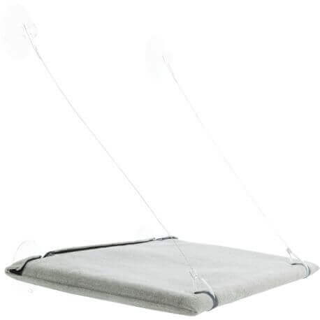 Plate-forme vitrée, en velours, 50 × 30 cm, gris Plate-forme vitrée, en velours, 50 × 30 cm, gris