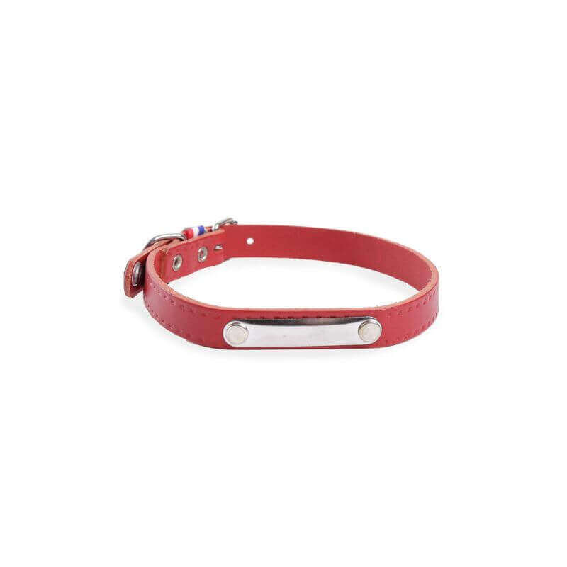 COLLIER RIVE 18/45 ROUGE CUIR VACHETTE COLLIER RIVE 18/45 ROUGE CUIR VACHETTE