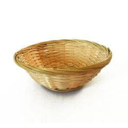 NID EN ROTIN TOURTERELLES DIAM 18CM HT.