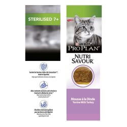 PRO PLAN Sterilised 7+ NutriSavourTM Mousse à la Dinde 85g
