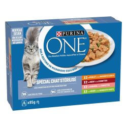 PURINA ONE Chat Stérilisé Multivariétés 8x85g