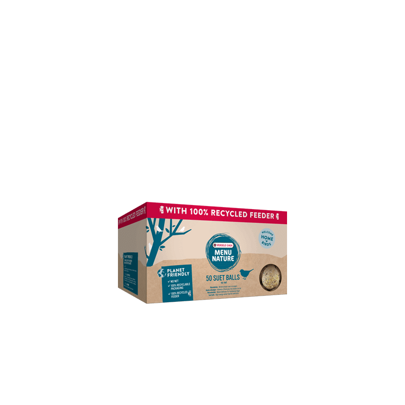 Menu Nature 50 suet balls - sans filet + feeder - Planet friendly 4,5kg