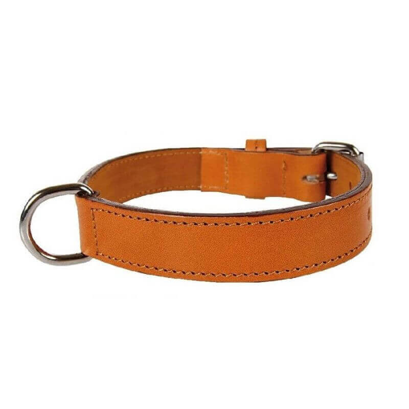 Collier cuir double 40cm clair Collier cuir double 40cm clair