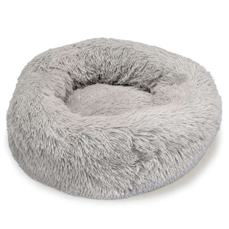 Lit rond moelleux, gris clair - 70 cm Lit rond moelleux, gris clair - 70 cm