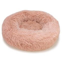 Lit rond moelleux, rose - 70 cm