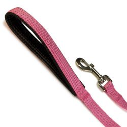 Laisse nylon rose - 2 x 120 cm
