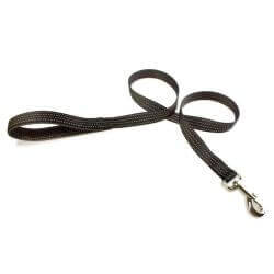 Laisse nylon noir - 2,5 x 120 cm