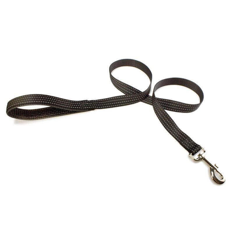 Laisse nylon noir - 2,5 x 120 cm