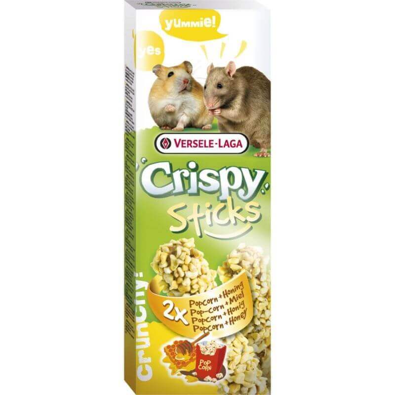 Crispy Sticks Hamsters-Rats Popcorn & Miel - 2 pièces 100g