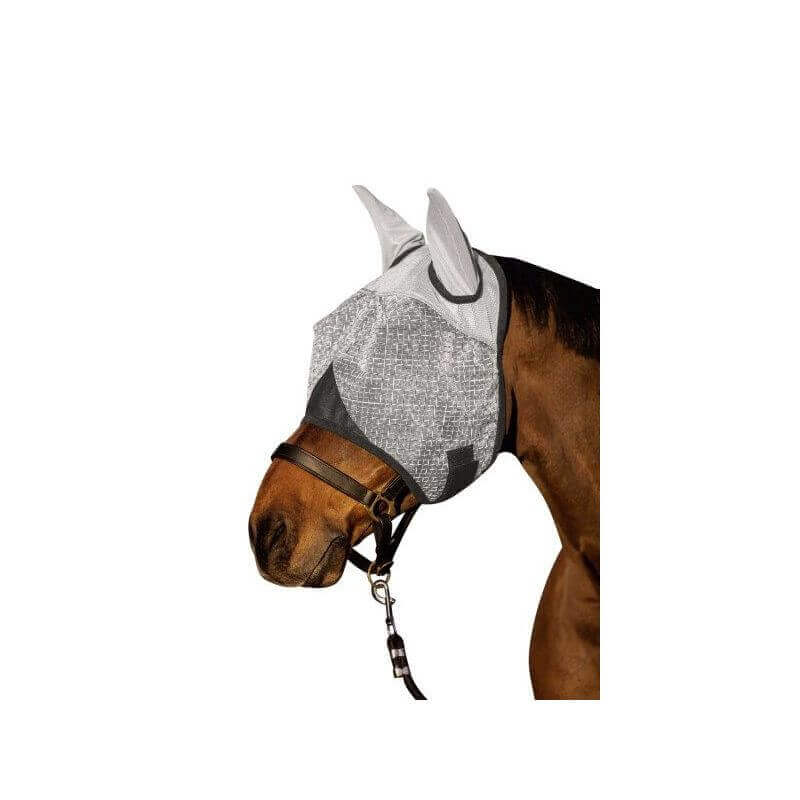 MASQUE ANTI MOUCHE AVEC OREILLES NOIR PONEY