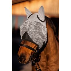 MASQUE ANTI MOUCHE AVEC OREILLES NOIR PONEY