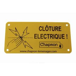 PLAQUE INDICATRICE CLOTURE ELEC VRAC