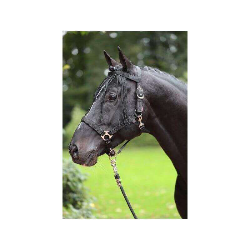 PROTEC FRONTAL FRANGES VELCRO HB, NOIR, PUR SANG