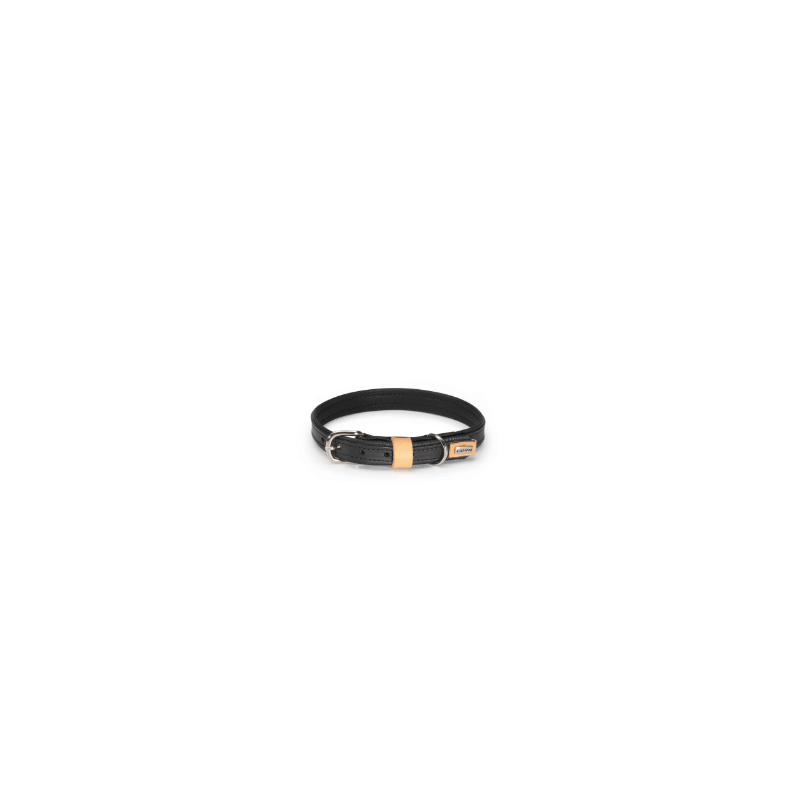 Collier en cuir avec doublure imitation cuir - noir - 20x500mm Collier en cuir avec doublure imitation cuir - noir - 20x500mm