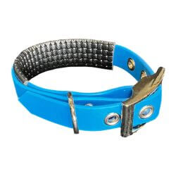 Collier pour Chien bleu en matière BioThane®, Largeur 19mm , taille XXS