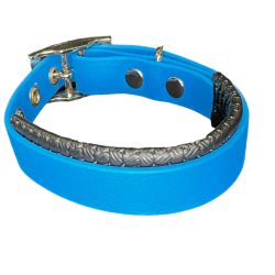 Collier pour Chien bleu en matière BioThane®, Largeur 19mm , taille XXS