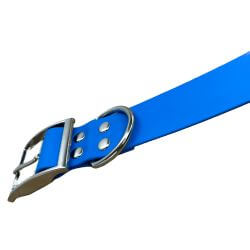 Collier pour Chien bleu en matière BioThane®, Largeur 38mm , taille M