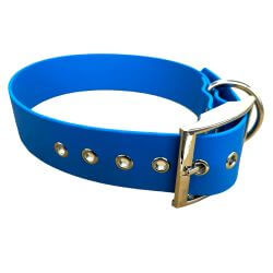 Collier pour Chien bleu en matière BioThane®, Largeur 38mm , taille M