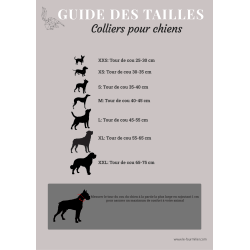 Collier pour Chien rembourré bleu en matière BioThane®, Largeur 38mm , taille L