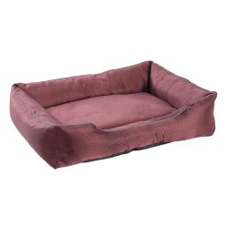 PANIER RECTANGULAIRE IMPERMEABLE ET ANTIDERAPANT LIE DE VIN 75X58X19CM