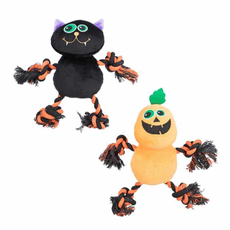 PELUCHE HALLOWEEN CITROUILLE OU CHAT 32CM