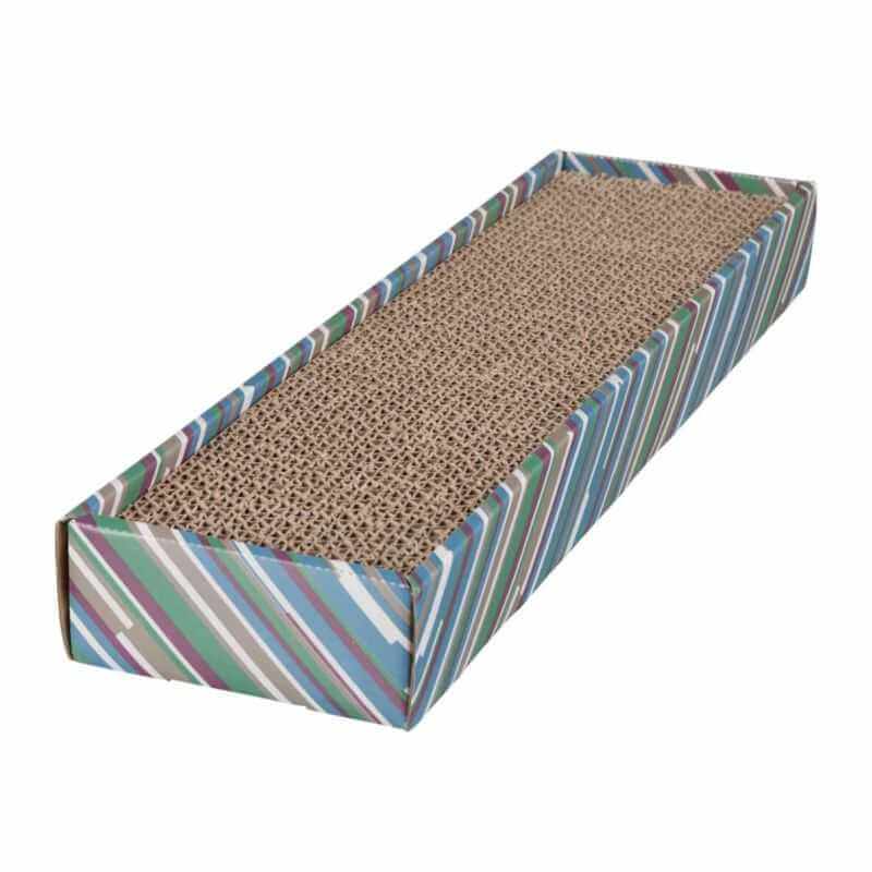 Plaque griffoir Scratchy avec catnip 48 × 5 × 13 cm mauve